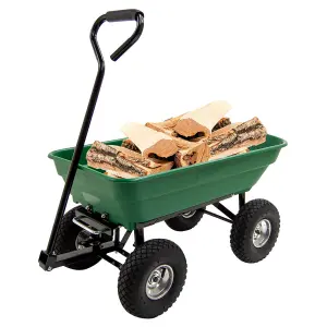 Garden Trolley Cart Wagon Tipper Truck Barrow 120kg BMC 55L / 75L Outdoor Heavy Duty