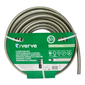 Verve Green 5-layer reinforced hose pipe (D) ½" x (L)25m