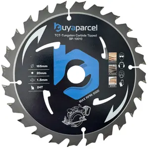 Trade Pro Circular Saw Blade 165 X 20 24 Teeth Fits Makita DSS611 DSS610 DHS680