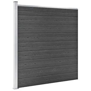 Berkfield Fence Panel Set WPC 872x186 cm Black