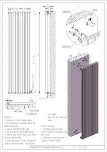 Warmhaus Scorpius D profile single panel vertical radiator in anthracite 1800 (h) x 545 (w)