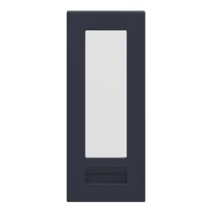 GoodHome Garcinia Integrated handle Matt navy blue Shaker Glazed Cabinet door (W)300mm (H)715mm (T)20mm