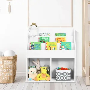 Costway Kids Bookshelf Toy Storage Cabinet Organizer Wooden Kids Bookcase