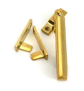 From The Anvil Polished Brass Night-Vent Locking Art Deco Fastener