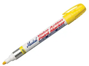 Markal Yellow Valve Action Paint Marker for Versatile Use