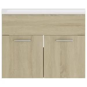 Elizibeth 600mm Wall Hung Single Vanity Unit Sonoma Oak