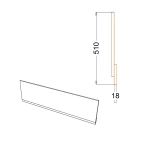 Contemporary Gloss White Rectangular Front Bath panel (H)47cm (W)170cm