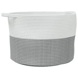 Ahmina Laundry Basket with Handles Grey/White