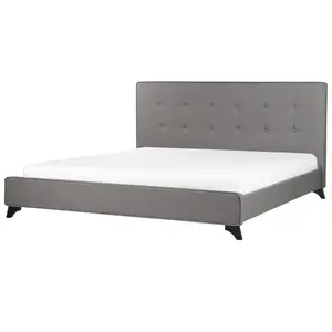 Fabric EU Super King Bed Grey AMBASSADOR