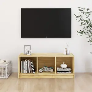 Berkfield TV Cabinet 104x33x41 cm Solid Pinewood