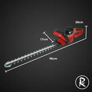 RocwooD Electric Hedge Trimmer 600W 230V 510MM Cutting Length 10M Cable