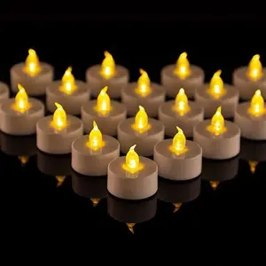 BENEVE Battery Tea Lights - 50 Pack LED Tea Lights Candles Realistic And Bright Flickering Battery Powered Fake Unscented Operated Flameless Candles