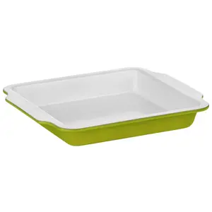 Rectangular Non-Stick Baking Dish Green/White