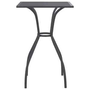 Berkfield Garden Table Anthracite 50x50x72 cm Steel Mesh