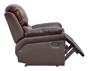 Madison Bonded Leather Recliner Armchair Sofa Home Lounge Chair Reclining Gaming (Brown)