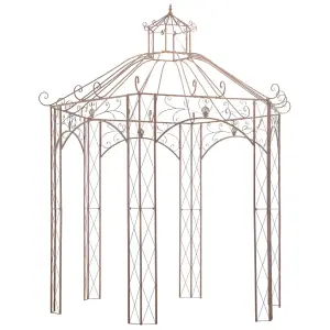 Berkfield Garden Pavilion Antique Brown 3 m Iron