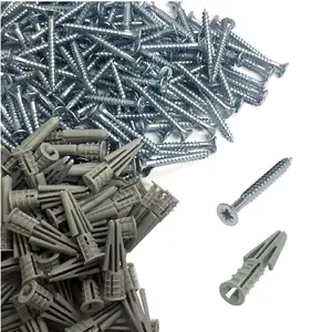 120 x Plasterboard Raw Plugs & Pozi Screws for Fixing to Dry Line Cavity Walls