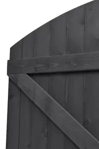 105cm x 150cm Semi Braced Arch Top Gate Kit with Durable Latch, Heavy Duty Anti Sag Construction