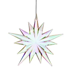 Clear Snowflake Plastic Hanging decoration