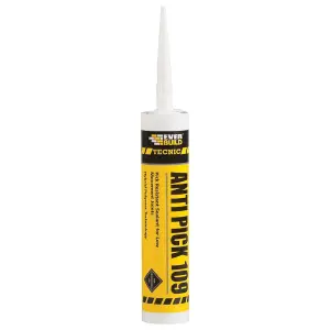 Everbuild Tecnic Anti 109 Pick Resistant Sealant, White, 295 ml  (Pack of 6)