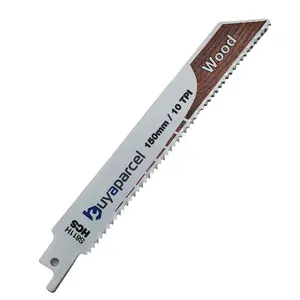 Reciprocating Sabre Saw Blades S811H 150mm 6" 10 TPI HCS For Wood Pruning x3