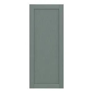 GoodHome Alpinia Matt green wood effect Shaker Tall larder Cabinet door (W)600mm (H)1467mm (T)18mm