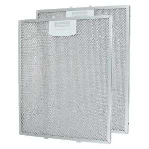 SPARES2GO Vent Extractor Metal Mesh Filter compatible with Siemens Cooker Hood Vent (Pack of 2, 250 x 310 mm)