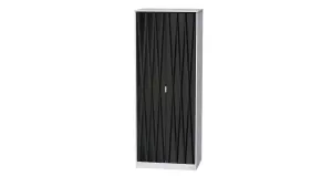 Dallas 2 Door Wardrobe in Deep Black & White (Ready Assembled)