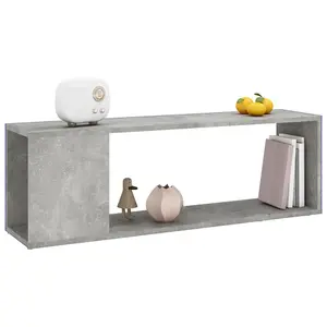 vidaXL TV Cabinet Concrete Grey 100x24x32 cm Engineered Wood