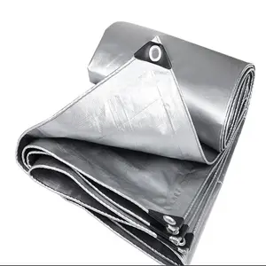 Tarpaulin Cover Tarp Sheet Silver 160GSM Waterproof Ground Camping Multipurpose 4m x 4m