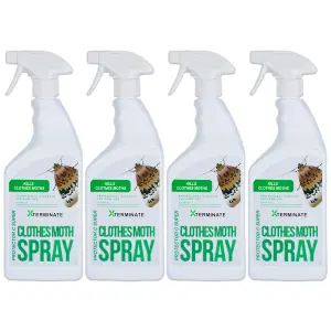 Xterminate Clothes Moth Killer Spray Treatment 4L Professional Strength Formula For Home Use