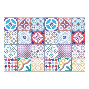 24 Pieces 15x15cm Classic Moroccan Colourful Mixed 1 Tile Stickers