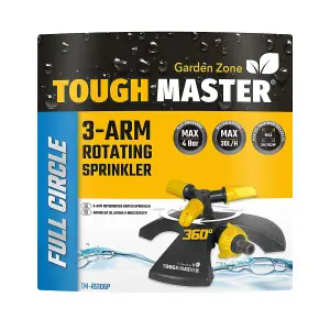 TOUGH MASTER Revolving 3 arm sprinkler 360 degree 3-arm grass lawn automatic watering sprinklers