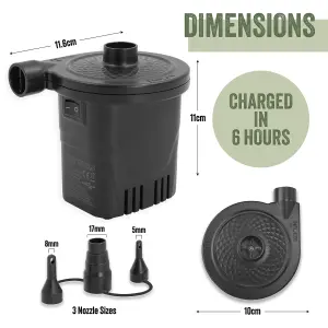 Milestone Camping Rechargeable USB Powered Air Pump