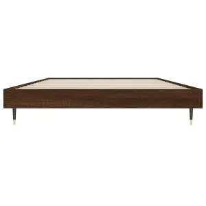 Berkfield Bed Frame Brown Oak 90x190 cm 3FT Single Engineered Wood