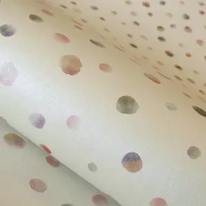 Galerie Great Kids White Smooth Glitter Watercolor Dots Wallpaper Roll