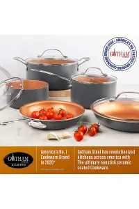 Gotham Steel 1248FECAY Diamond Fry Pan, Twin Pack