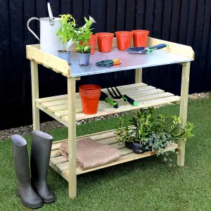 Waltons 1m Garden Potting Bench Pressure Treated