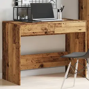 Berkfield Desk Old Wood 101x50x76.5 cm Engineered Wood