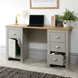 Leyla Desk Zipcode Design Colour: Grey