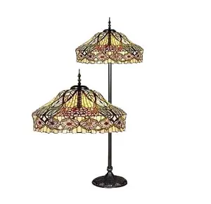 BELOFAY Stained Glass Handmade Secret Gardens Tiffany Floor Lamps for Living Room, Bedroom, and Lounge (16-Inches)