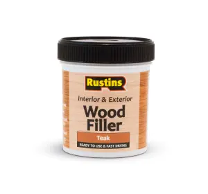 Rustins Wood Filler Teak 250ml - Ready to Use and Fast Drying