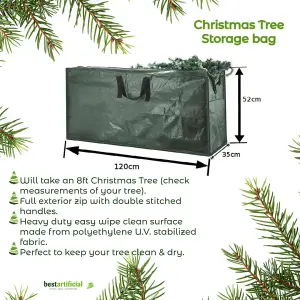 Best Artificial Christmas Tree Storage Bag to fit 6ft, 7ft, 8ft tree with handles & zip