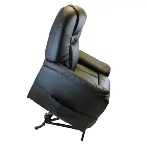 Dream Comfort Rise & Recline Chair - Black PU Leather