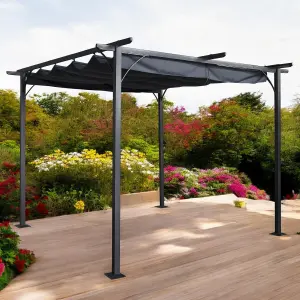 Prague pergola 3.5x3.5m Grey Gazebo