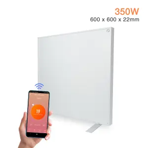 350W Portable Remote Controllable & Wi-Fi Electric Infrared panel Heater (Feet Included)