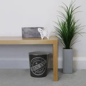 JVL Small Bin It Waste Paper Bin, Dark Grey