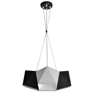 Luminosa Adamant Cluster Pendant Ceiling Light Grey, Black 60cm