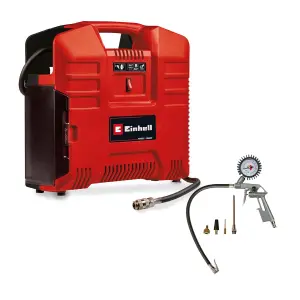 Einhell Portable Compressor 90L/min 36V With Accessory Kit 8 Bar Power X-Change PXC TE-AC 36/8 Li OF Set - Solo - Body Only