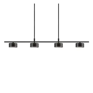 Nordlux Clyde Indoor Dining Kitchen Metal Pendant Ceiling Light in Black (Diam) 8.5cm